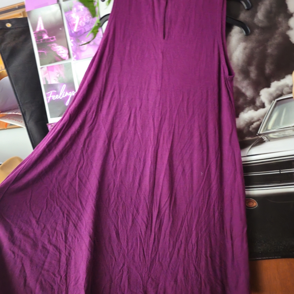Double Zero Purple Halter Maxi Sundress